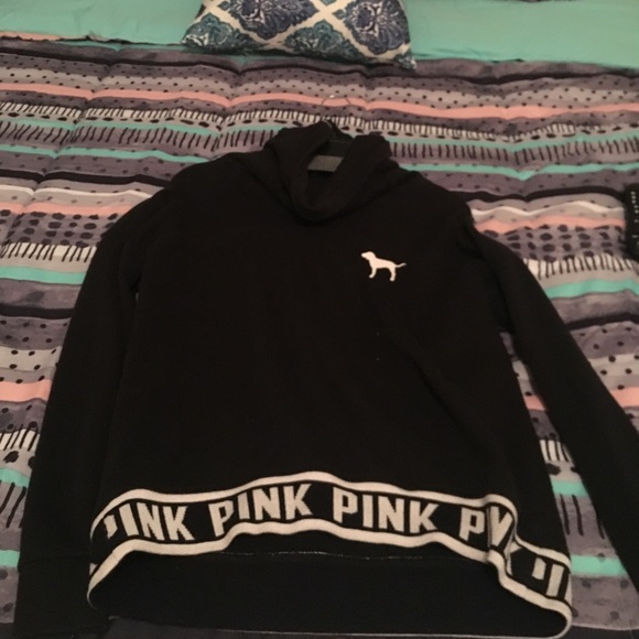 PINK Victoria's Secret Sweaters - VS black hoodie can fit small & med